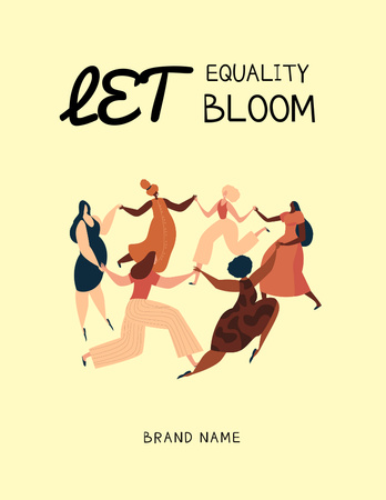 Template di design Frase sulla libertà delle donne in giallo Poster 8.5x11in