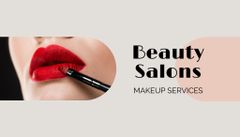 Makeup and Beautician Services Offer on Beige