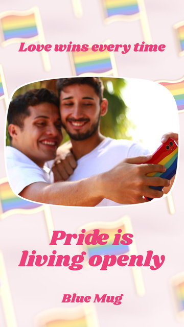 Designvorlage Inspiring Quote About Pride Month And Love für TikTok Video