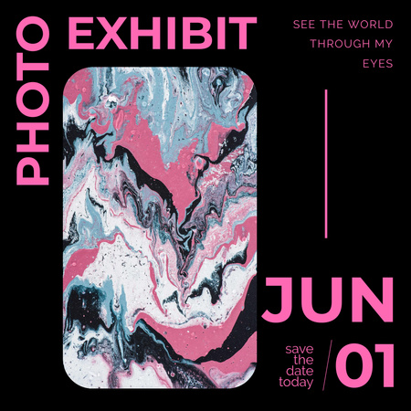 Ontwerpsjabloon van Instagram van Photography Exhibition Announcement