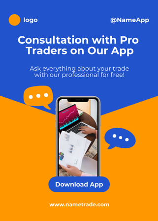 Offer of Consultations in Web App Flayer tervezősablon
