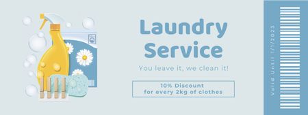 Oferta de Serviços de Lavandaria com Detergentes Coupon Modelo de Design
