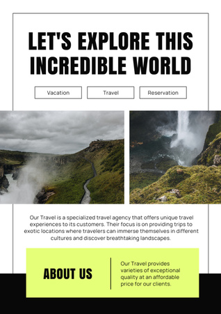 Travel and Incredible Places Exploration Newsletter Πρότυπο σχεδίασης