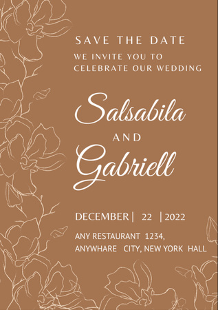 Wedding Celebration Invitation Flyer A7 tervezősablon