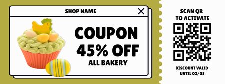 Easter Discount on All Pastries Coupon Design Template