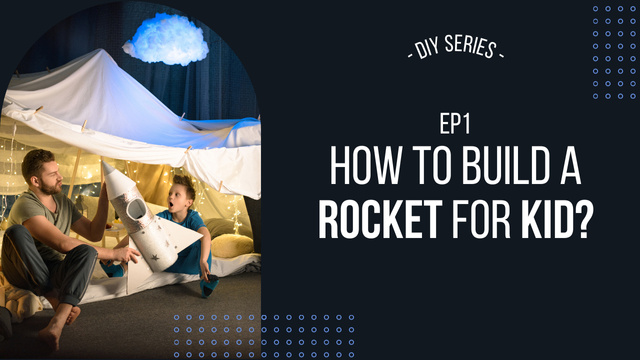 Szablon projektu Build Rocket For Kids Youtube Thumbnail