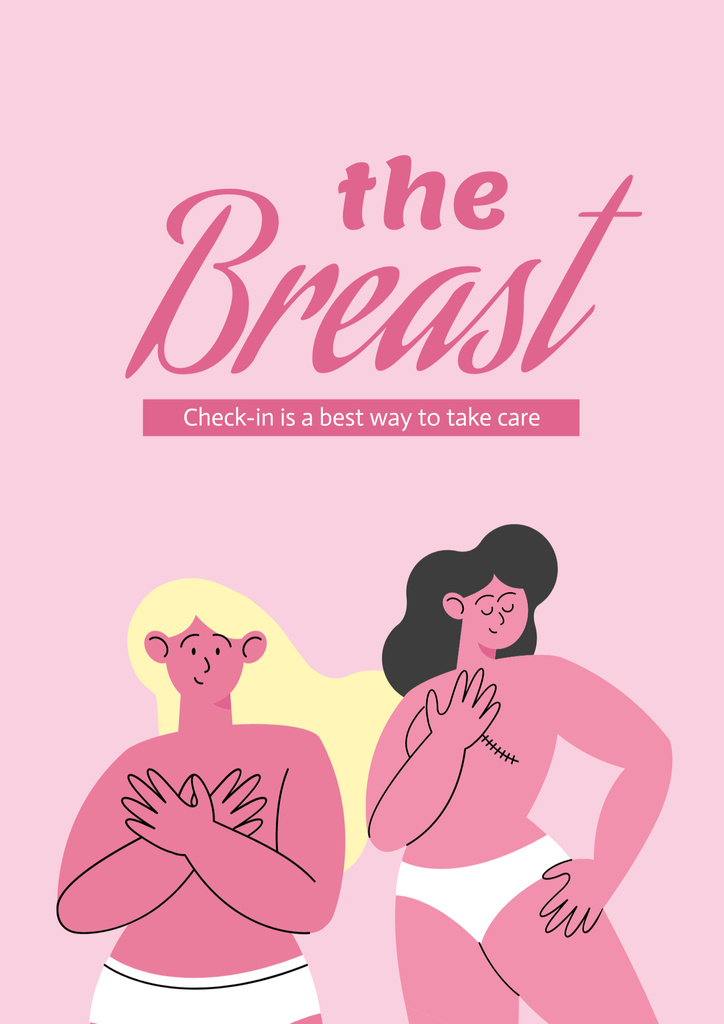 Motivation for Breast Cancer Screening Poster B2 Modelo de Design