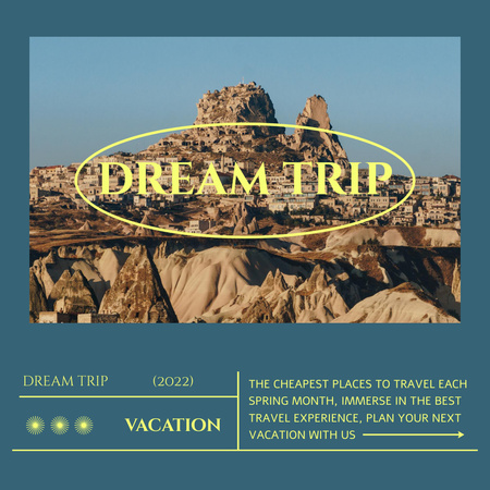 Travel Inspiration with Scenic Landscape Instagram Design Template