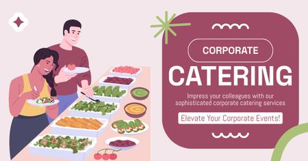 Ad of Corporate Catering Services Facebook AD Design Template