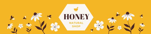 Offer of Sweet Honey from Shop Ebay Store Billboard Πρότυπο σχεδίασης