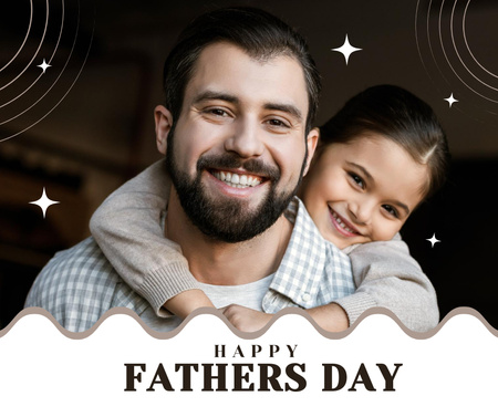 Plantilla de diseño de Happy Fathers Day Facebook 