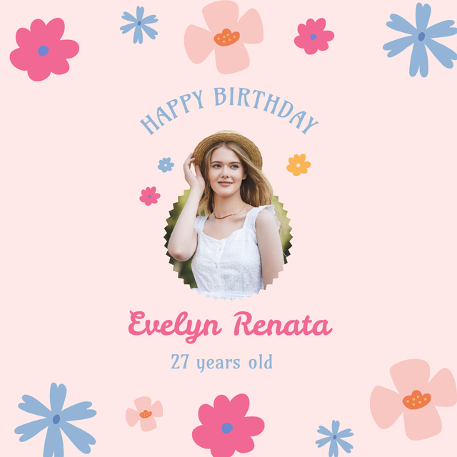 Template di design Happy Birthday to Beautiful Young Blonde Instagram