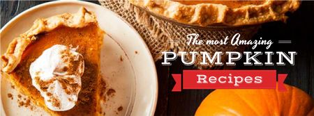 Ontwerpsjabloon van Facebook cover van Pumpkin recipes with Delicious Cake