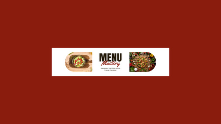 Anúncio de Menu em Restaurante Fast Casual Youtube Modelo de Design