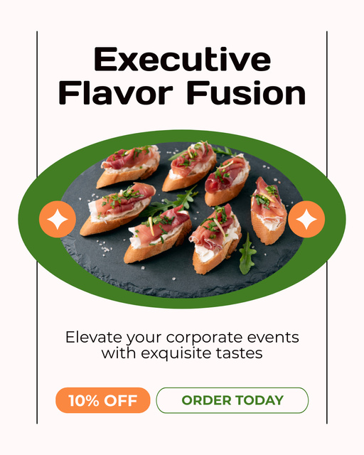 Catering of Exclusive Flavor Dishes at Discount Instagram Post Vertical tervezősablon
