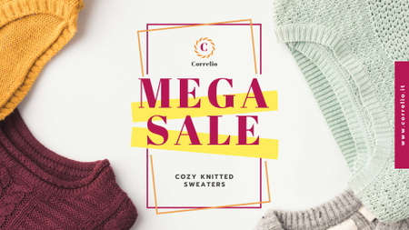 Special Sale with Colorful sweaters Full HD video Design Template