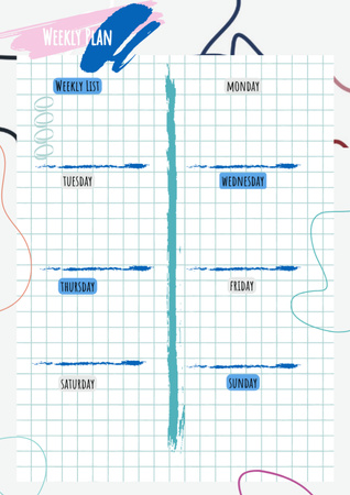 школа тетрадей Schedule Planner – шаблон для дизайна