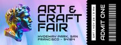 Art and Craft Fair Announcement with Antique Bust