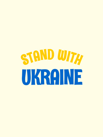 Plantilla de diseño de Frase sobre el apoyo de Ucrania Poster US 