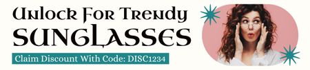 Platilla de diseño Promo of New Trendy Sunglasses Ebay Store Billboard