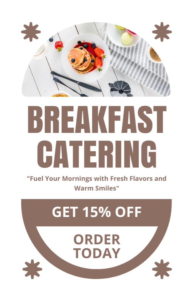 Template di design Offer Favorable Discounts on Breakfast Catering IGTV Cover