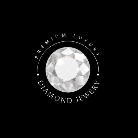 Jewelry Ad with Diamond Logo Tasarım Şablonu