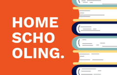 Homeschooling Service Offer wuth Books on Orange