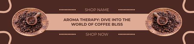 Ontwerpsjabloon van Ebay Store Billboard van Sorted And Roasted Coffee Beans In Shop Promotion