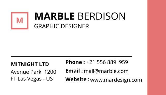 Graphic Designer Introductory Card Business Card US – шаблон для дизайну