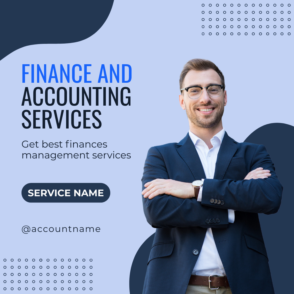 Financial Accounting Services Instagramデザインテンプレート