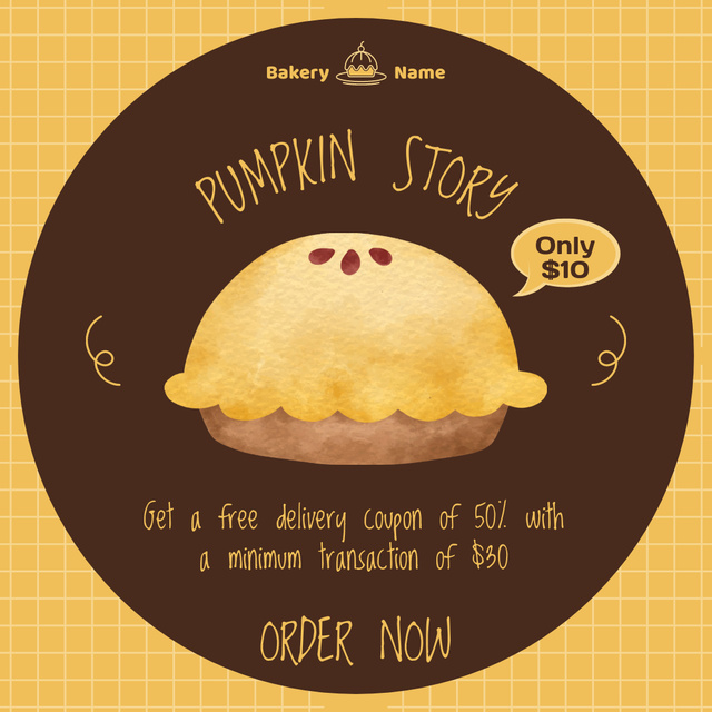 Pumpkin Pies Sale Instagram – шаблон для дизайну