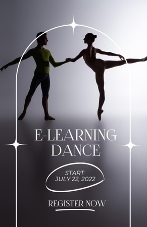 Flexible Online Dance Course Announcement With Registration Flyer 5.5x8.5in Design Template