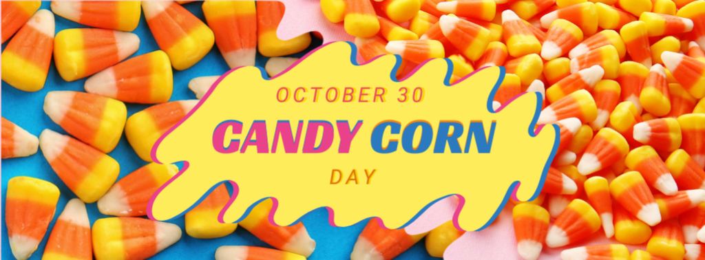 Sweet Candy Corn Day Facebook cover Πρότυπο σχεδίασης