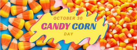 Sweet Candy Corn Day Facebook cover Design Template