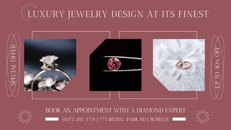 Designvorlage Luxury Jewelry Collection für Title