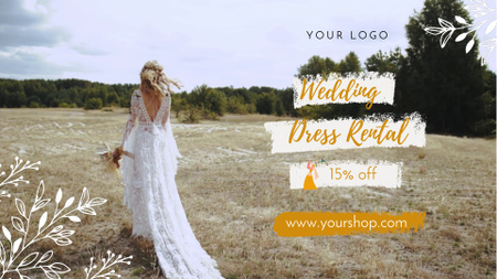 Platilla de diseño Scenic Landscape And Wedding Dress Rental With Discount Full HD video