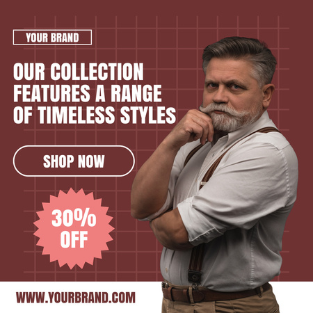 Timeless Style Collection With Discount Instagram Design Template