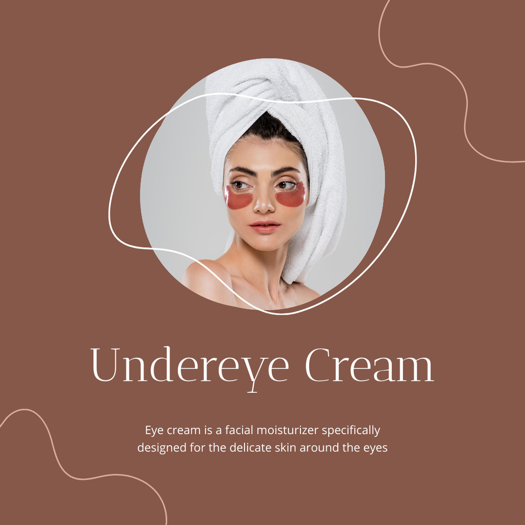Ontwerpsjabloon van Instagram van Beautiful Eyes Skincare Cream Offer