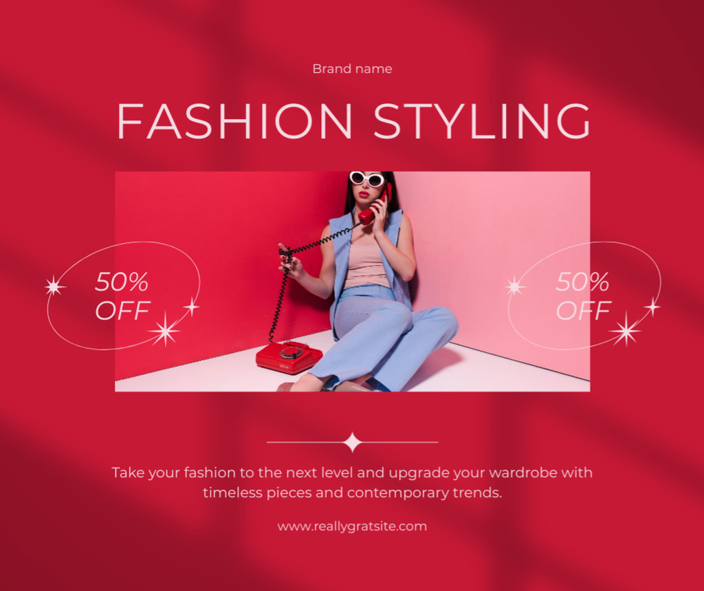 Szablon projektu Discount on Fashion Styling Services Facebook