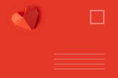 Valentine's Day Greeting with Envelope and Heart