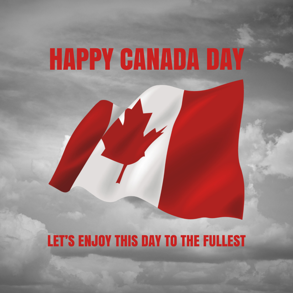 Ontwerpsjabloon van Instagram van Enjoy Canada Day