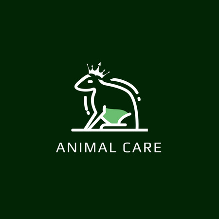 Company Emblem with Frog Logo 1080x1080px – шаблон для дизайну