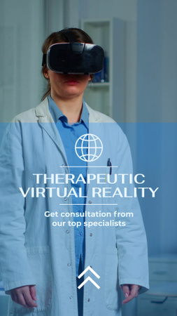 Therapeutic Virtual Reality Offer With Consultation And Headset Instagram Video Story Design Template