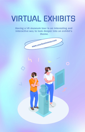 Virtual Exhibition Announcement on Gradient IGTV Cover Design Template