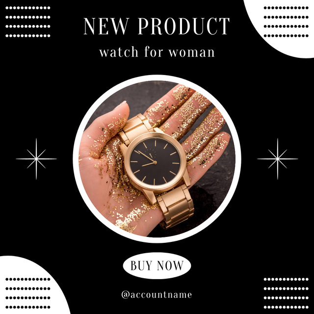 Women's Classic Watches Ads Instagram Design Template