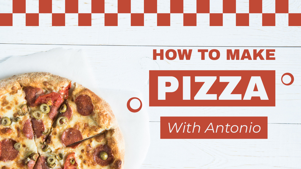 Variety of Italian Pizza Recipes Youtube Thumbnail – шаблон для дизайну