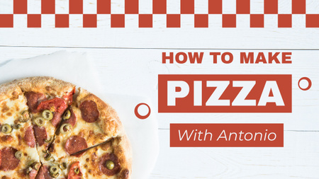 Variety of Italian Pizza Recipes Youtube Thumbnail Design Template