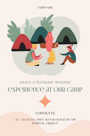 Camping Holiday Advertisement Tumblr – шаблон для дизайну