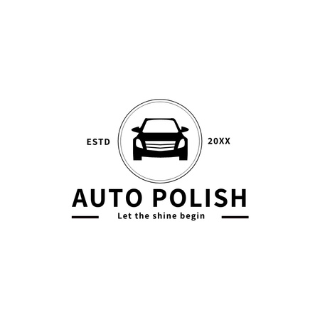 Cars Services Ad with Auto Polish Logo 1080x1080px Design Template