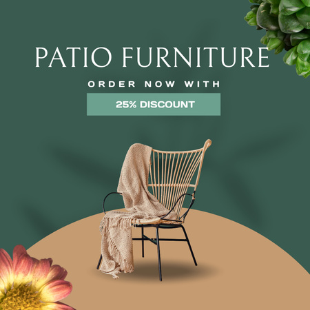 Platilla de diseño Furniture For Patio With Discount Animated Post